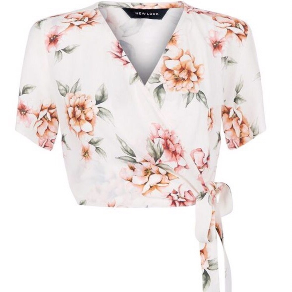 Floral Wrap Top - Picture 3 of 4
